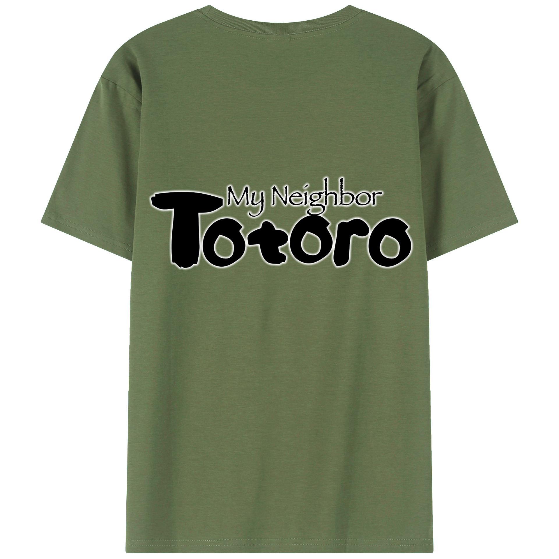 （画像用） となりのトトロ 草壁メイ 草壁サツキ My Neighbor Totoro Satsuki Kusakabe Mei Kusakabe 綿100％ メンズ半袖Tシャツ（バックプリント） 通気性